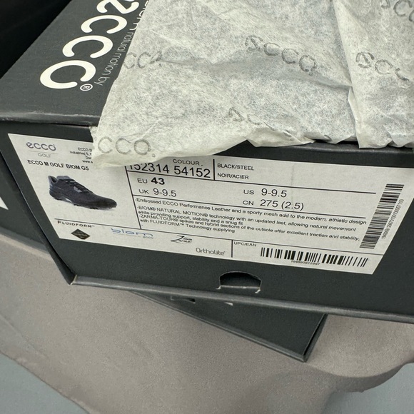 ECCO MEN'S GOLF BIOM G5 SHOE SZ 43 - Picture 4 of 4